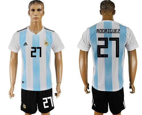 Argentina #27 Rodriguez Home Soccer Country Jersey